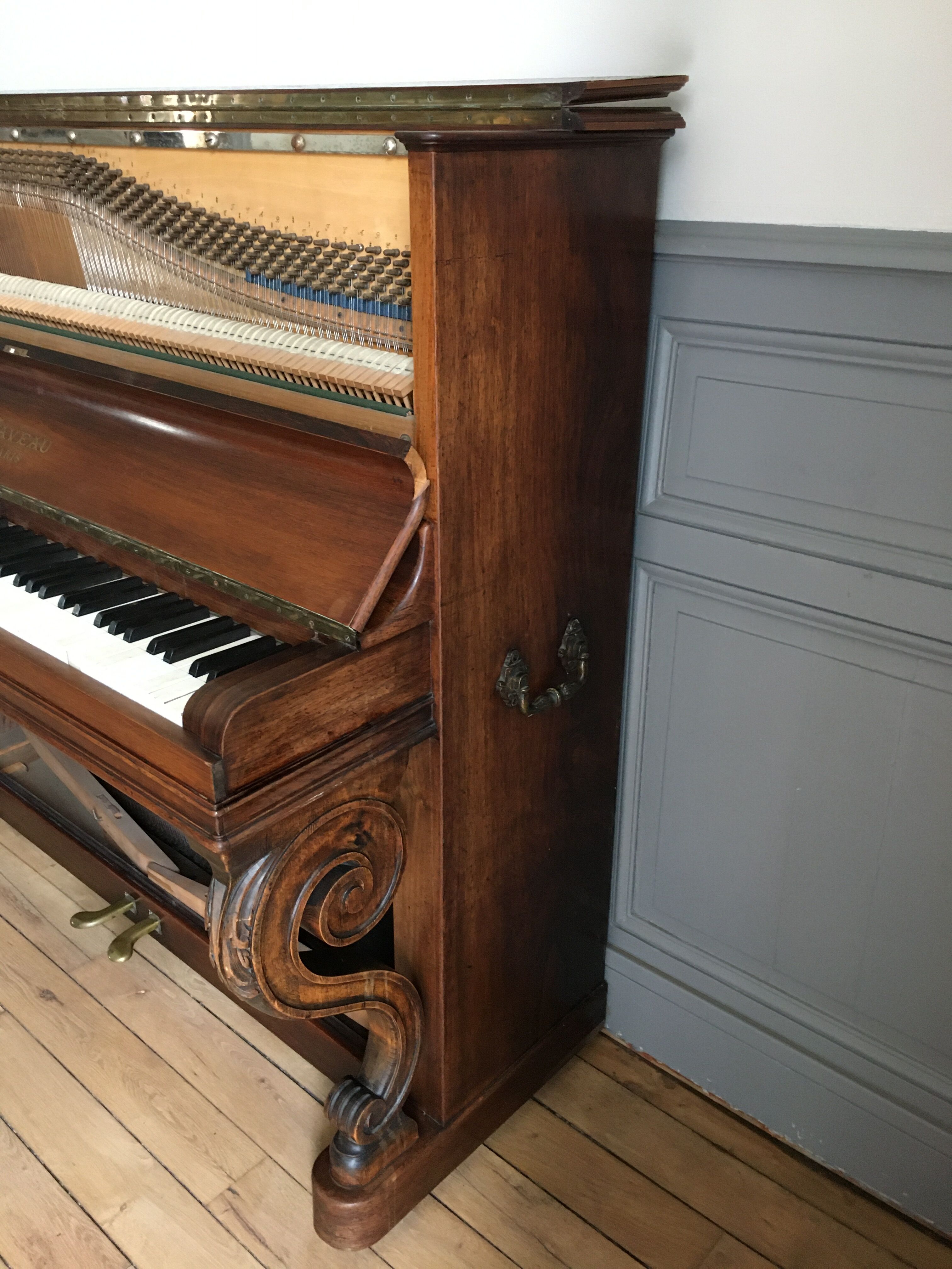 Gaveau straight piano