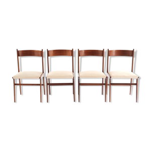 4 chaises en bois de - 1960