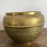 Villedieu gilded brass flowerpot