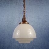 Art Deco opaline hanging lamp