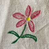 Embroidered linen square napkins