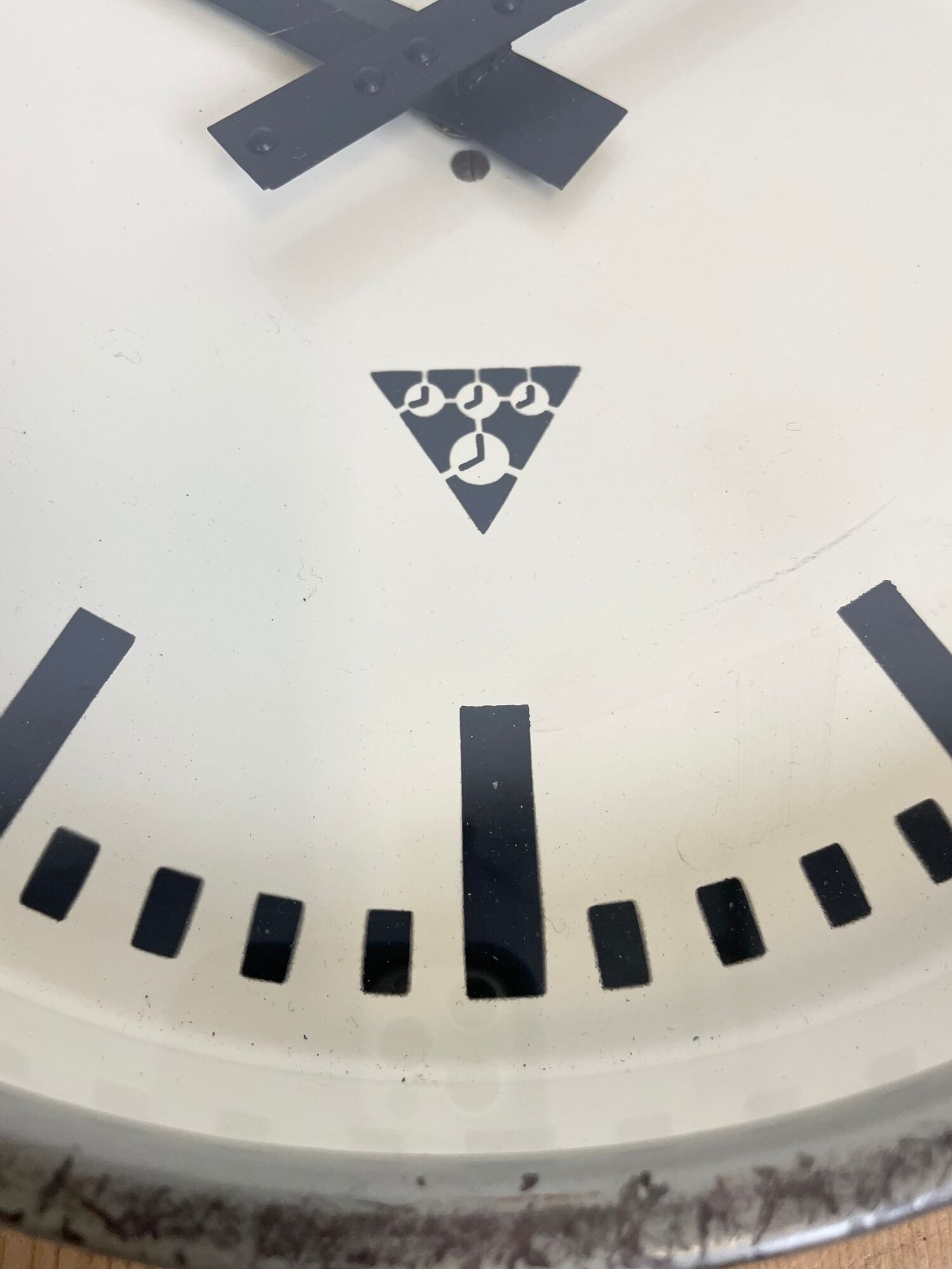 Grey Industrial Factory Wall Clock from Pragotron, 1960s