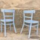Pair of wooden chairs troquet