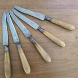 5 antique monogrammed knives