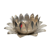 Empty Lotus pocket in silver metal Italy 70s