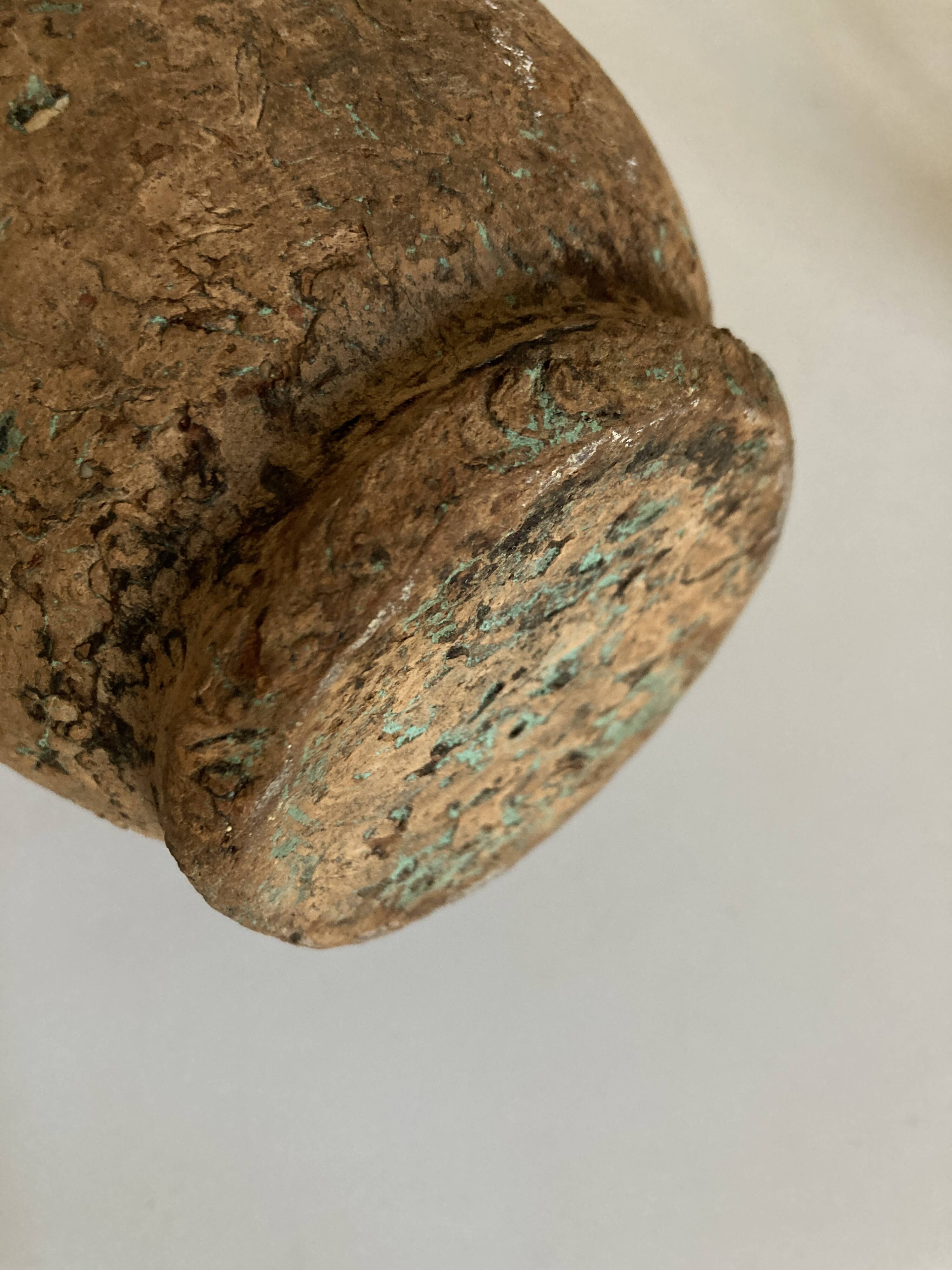 19th popular art excavation pottery in glazed earth