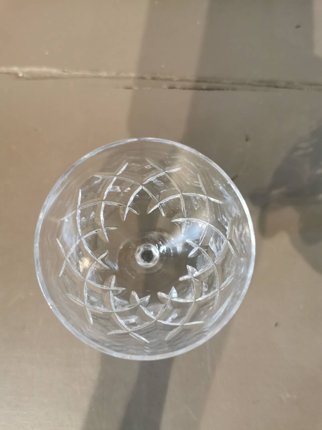 Set of 7 antique cut crystal glasses
