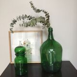 Jarl or Pot of apothecary 70s in green glass