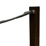 Vintage armchair solid wenge design 60s leather armrests design