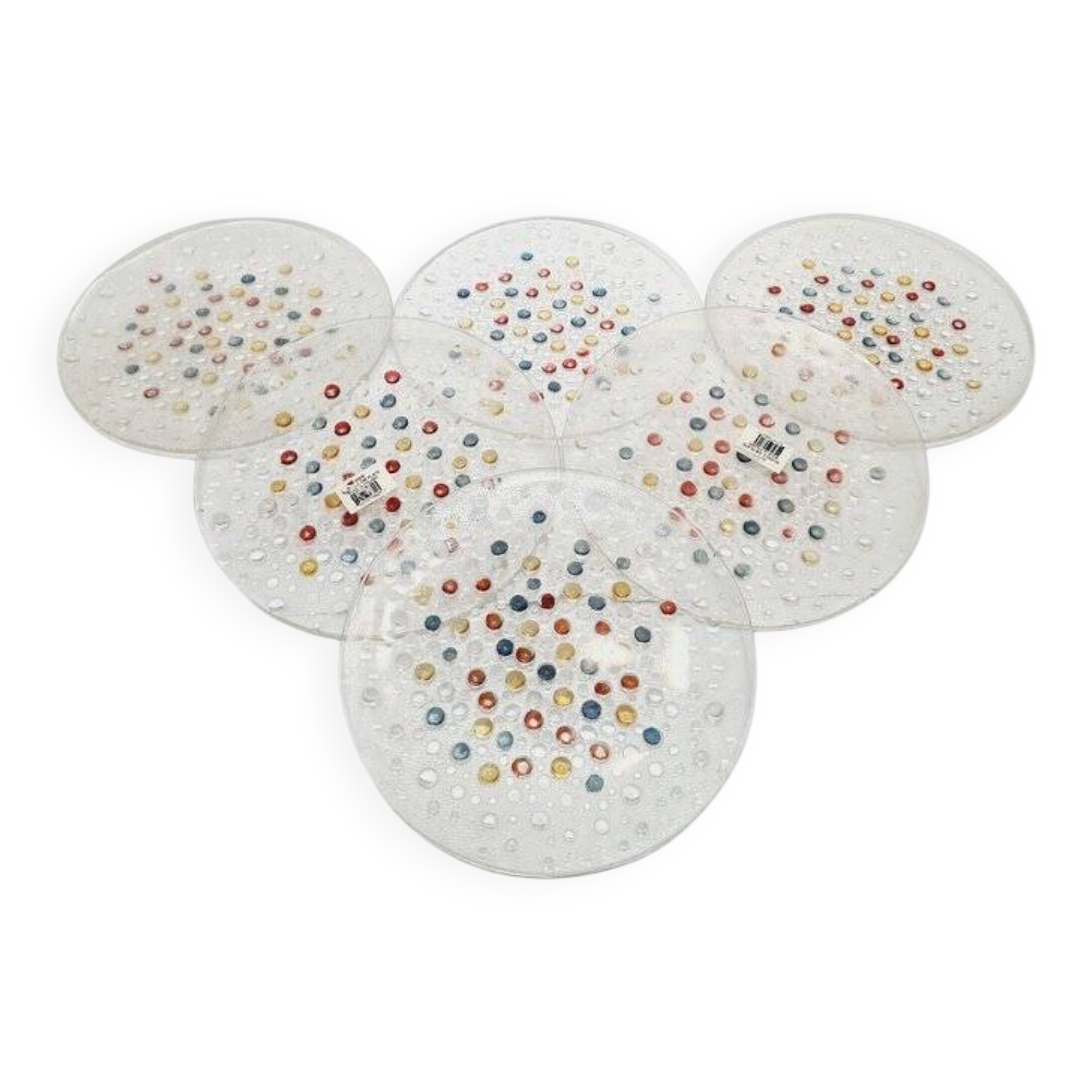 Rotor dessert set by J. Drost for Ząbkowice Gospodarcza Huta, Poland, 1970s, set of 6
