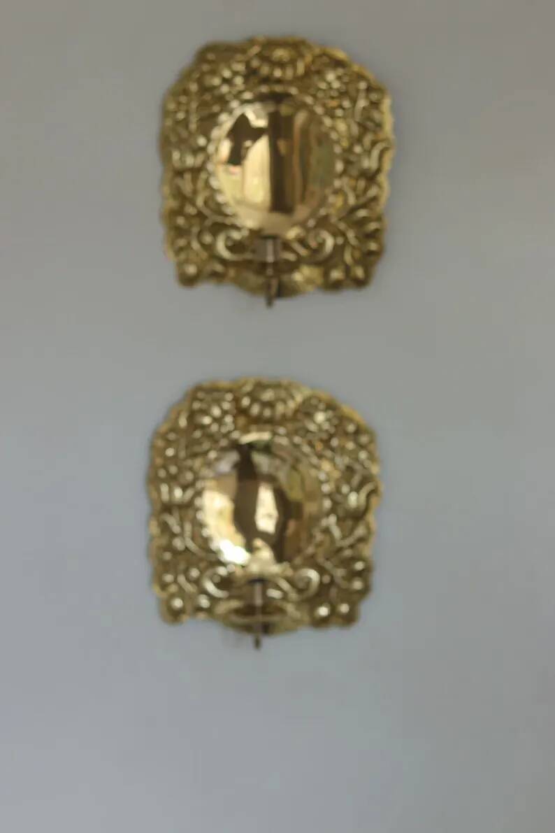 Pair of Mid-Century Swedish Brass Sconces