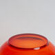 Vase boule en verre travaillé à la main d'Hysteria France années 80