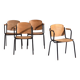 Vintage Style Dining Chairs with Arms (c.1950). Set of 4 Pieces
