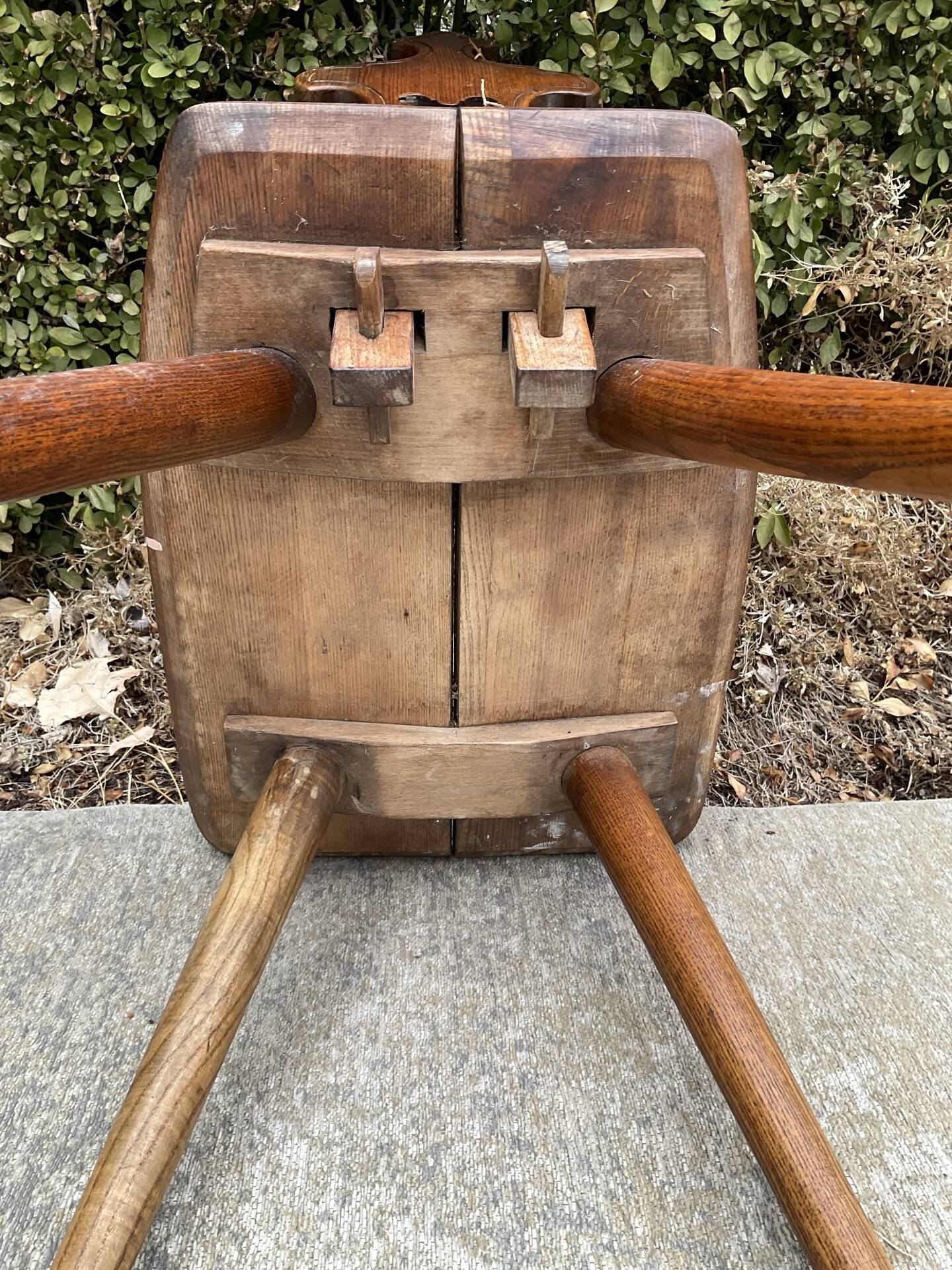 Pair of vintage Tyrolean chairs in solid wood