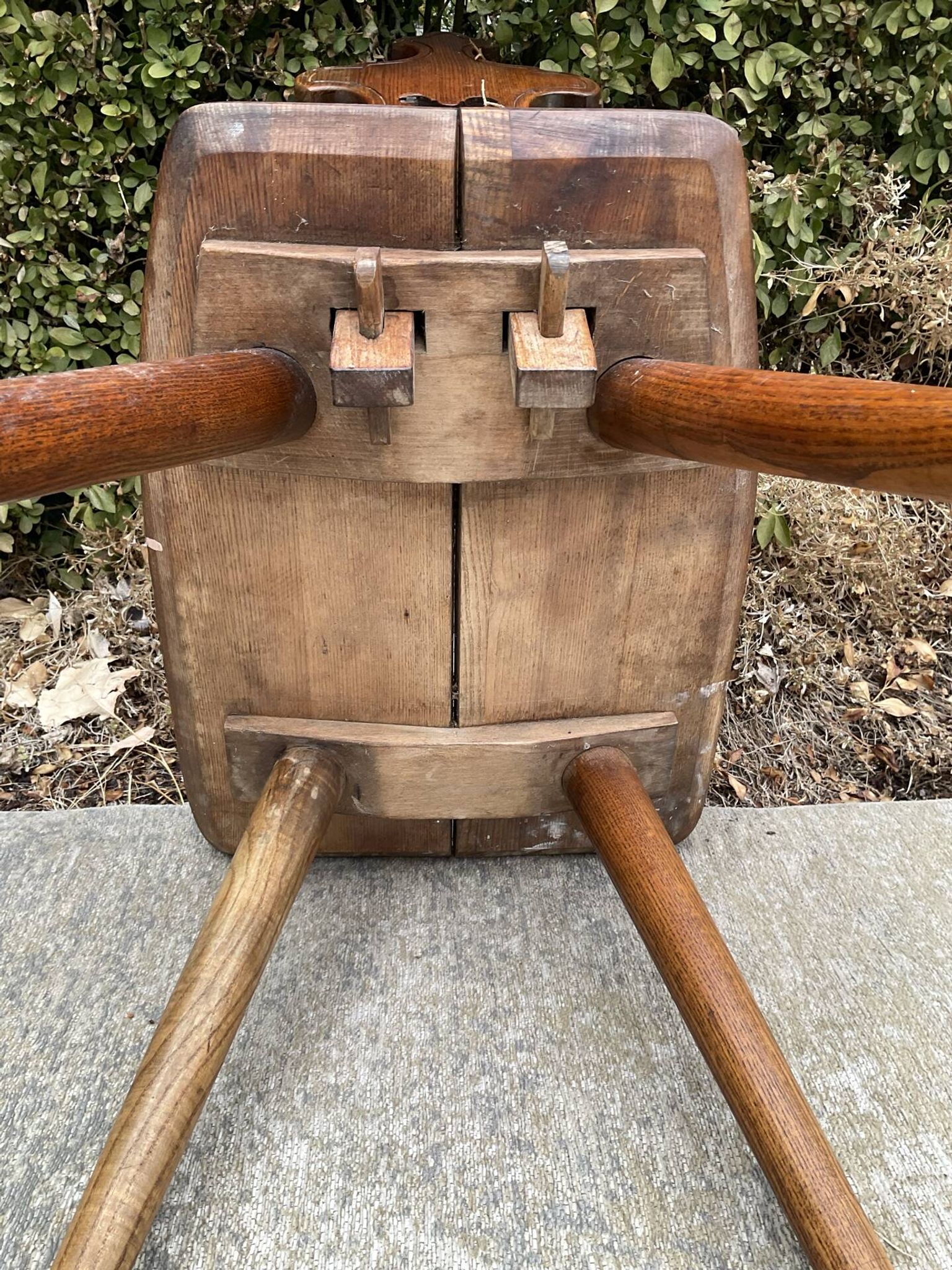Pair of vintage Tyrolean chairs in solid wood
