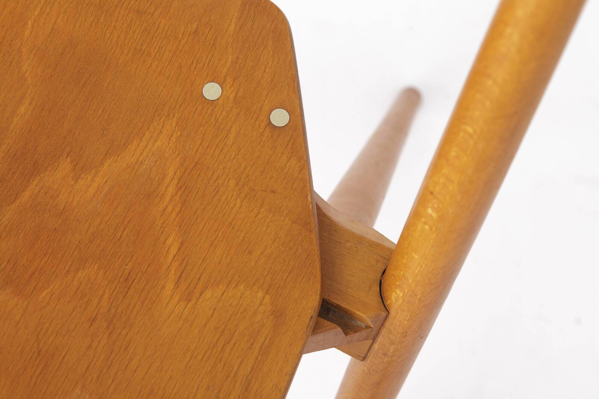 Vintage Hiller Folding Chair | German Beech Wood Chair | 1970s