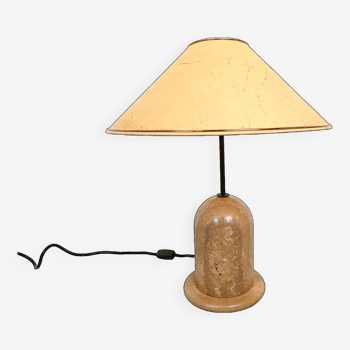 Vintage travertine table lamp, 1970s