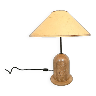 Vintage travertine table lamp, 1970s