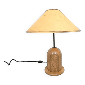 Lampe de table vintage en travertin, 1970