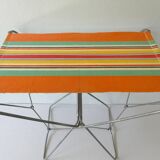 Metal folding and striped canvas, 70s