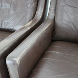 1970s pair of leather armchairs,denmark