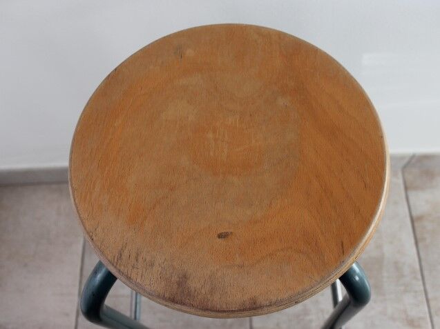 Pair of high industrial stools