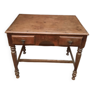 Rustic desk table with 2 drawers