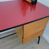 Vintage desk in red formica