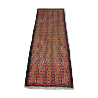 Kilim berber vintage kelim entry carpet nomad geometric patterns 75x215cm