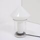 Lampe de table Peill & Putzler en verre blanc et chrome, 1970