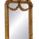 Miroir baroque doré avec guirlande de fleurs