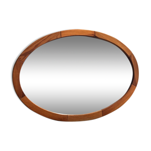 miroir ovale en pin
