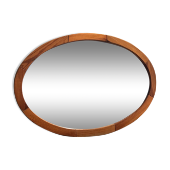 Oval pine mirror