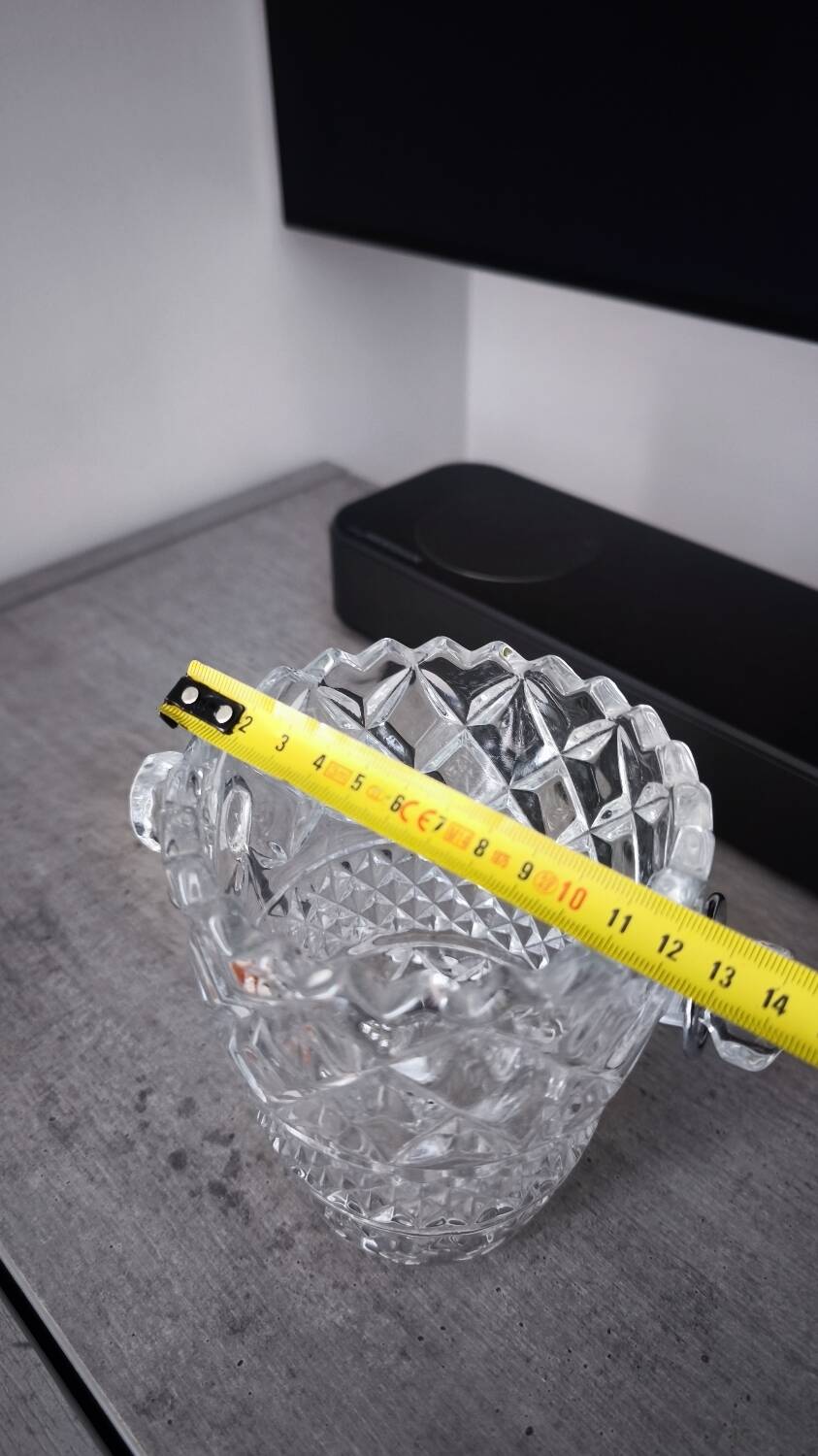 Vintage crystal ice bucket