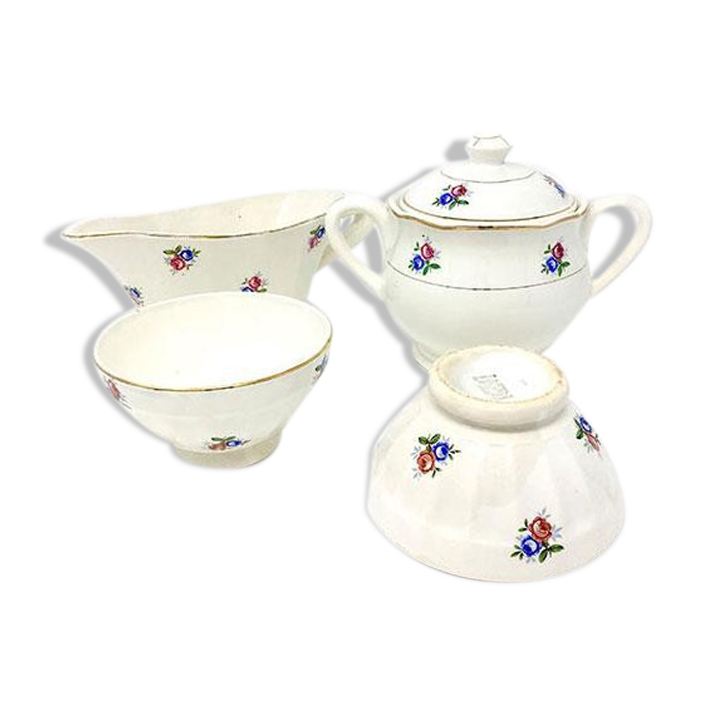 Flower ceramic tea service