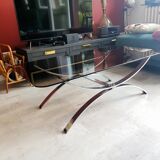 Vintage glass coffee table