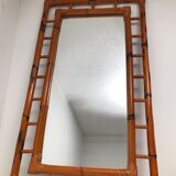 Miroir en bambou vintage