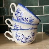 3 Sarreguemines earthenware lunches, Lancaster decor.