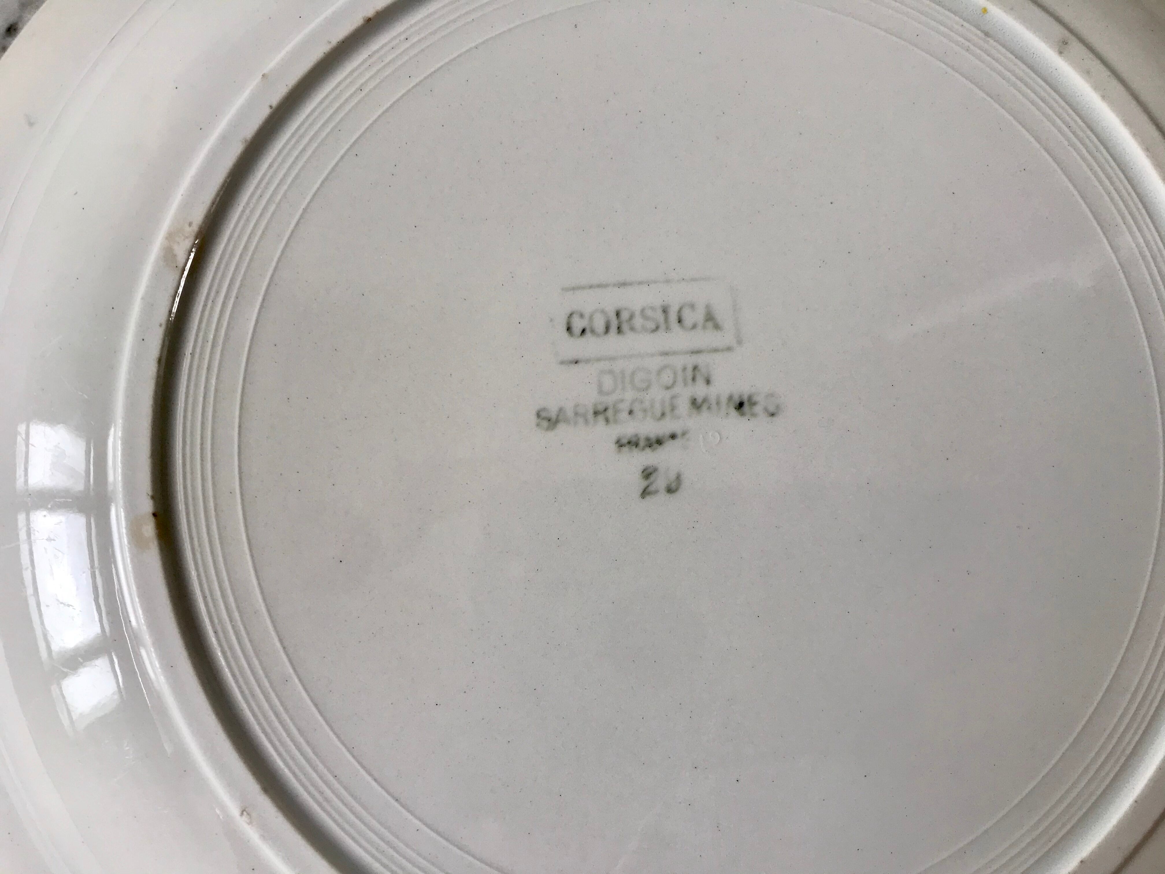 Hollow dish Digoin Sarreguemines model Corsica 40s
