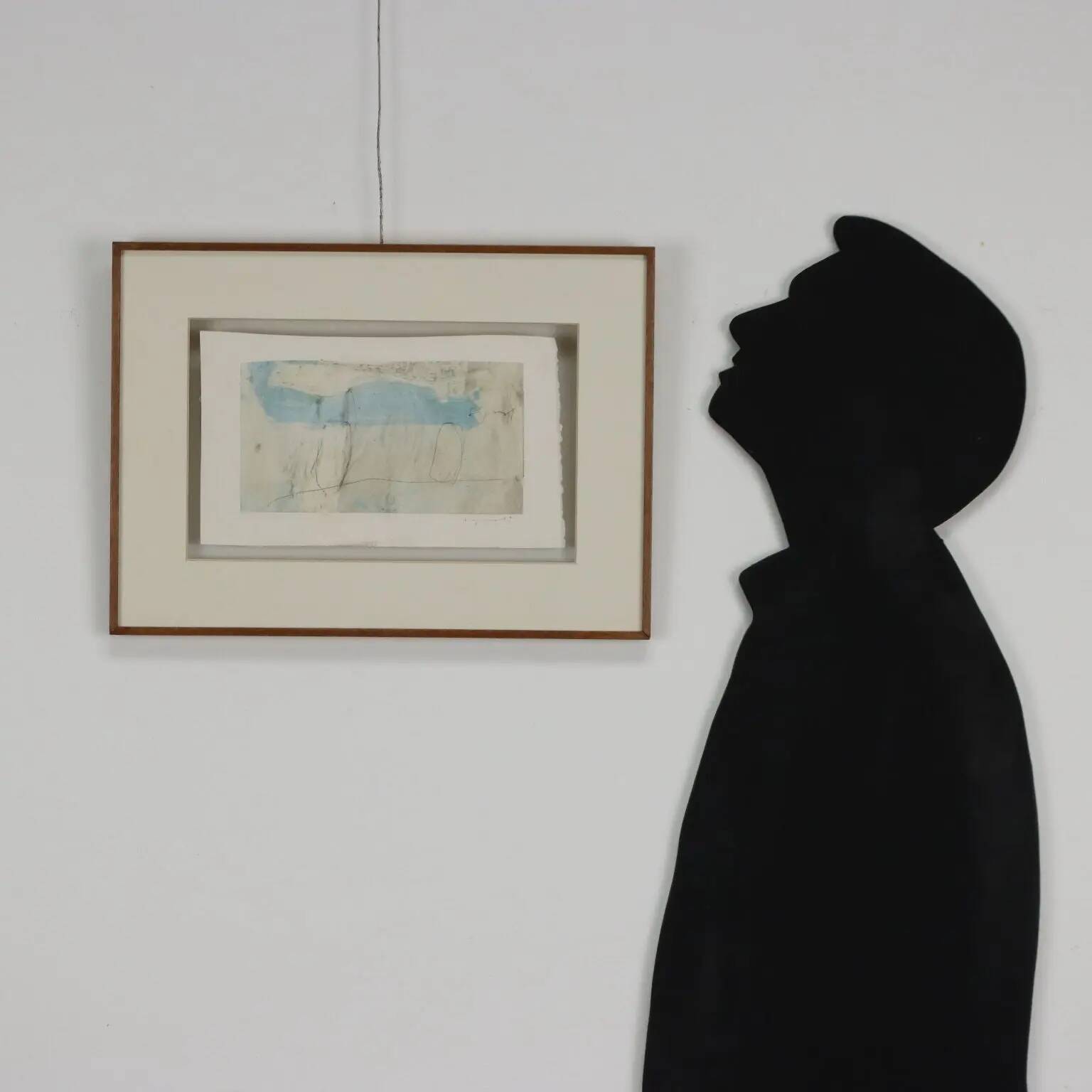 Peinture contemporaine signée Luca Caccioni, technique mixte, 1991