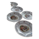 6 assiettes à dessert "scènes galantes"