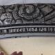 Oval wooden mirror