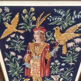 Large medieval tapestry canvas The Falconer