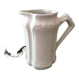 Antique ivory-coloured porcelain vase/pitcher