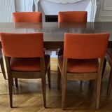 Dining table and 6 chairs set by designer Phillippe Hurel