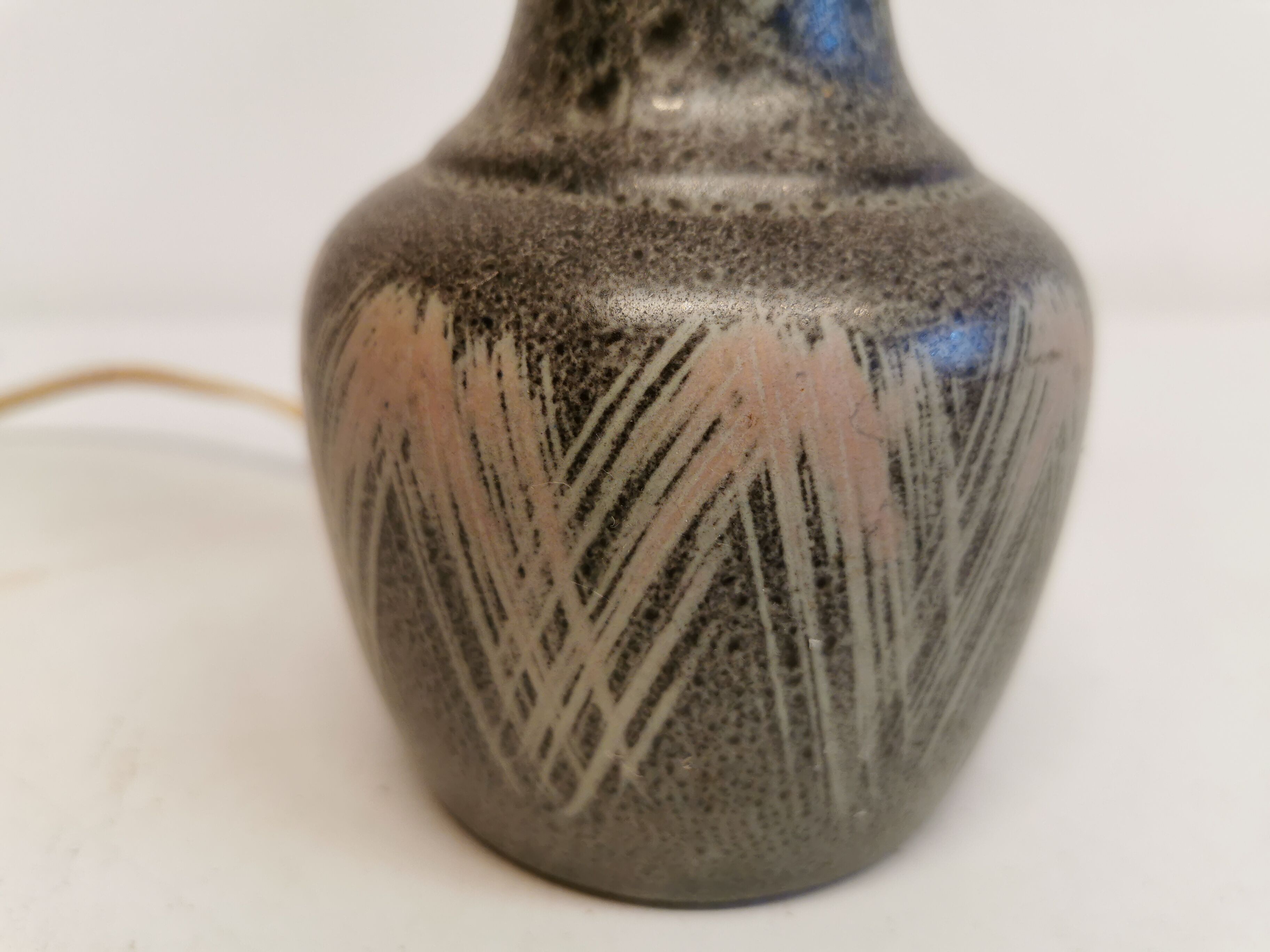 Ceramic table lamp, made by Danske Vitrika in the 1960-1970s