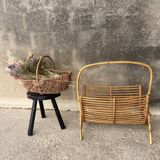 Rattan magazine holder