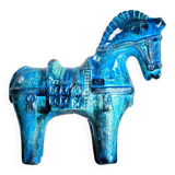 Rimini Blu horse sculpture by Aldo Londi for Bitossi, Italy, 1970s