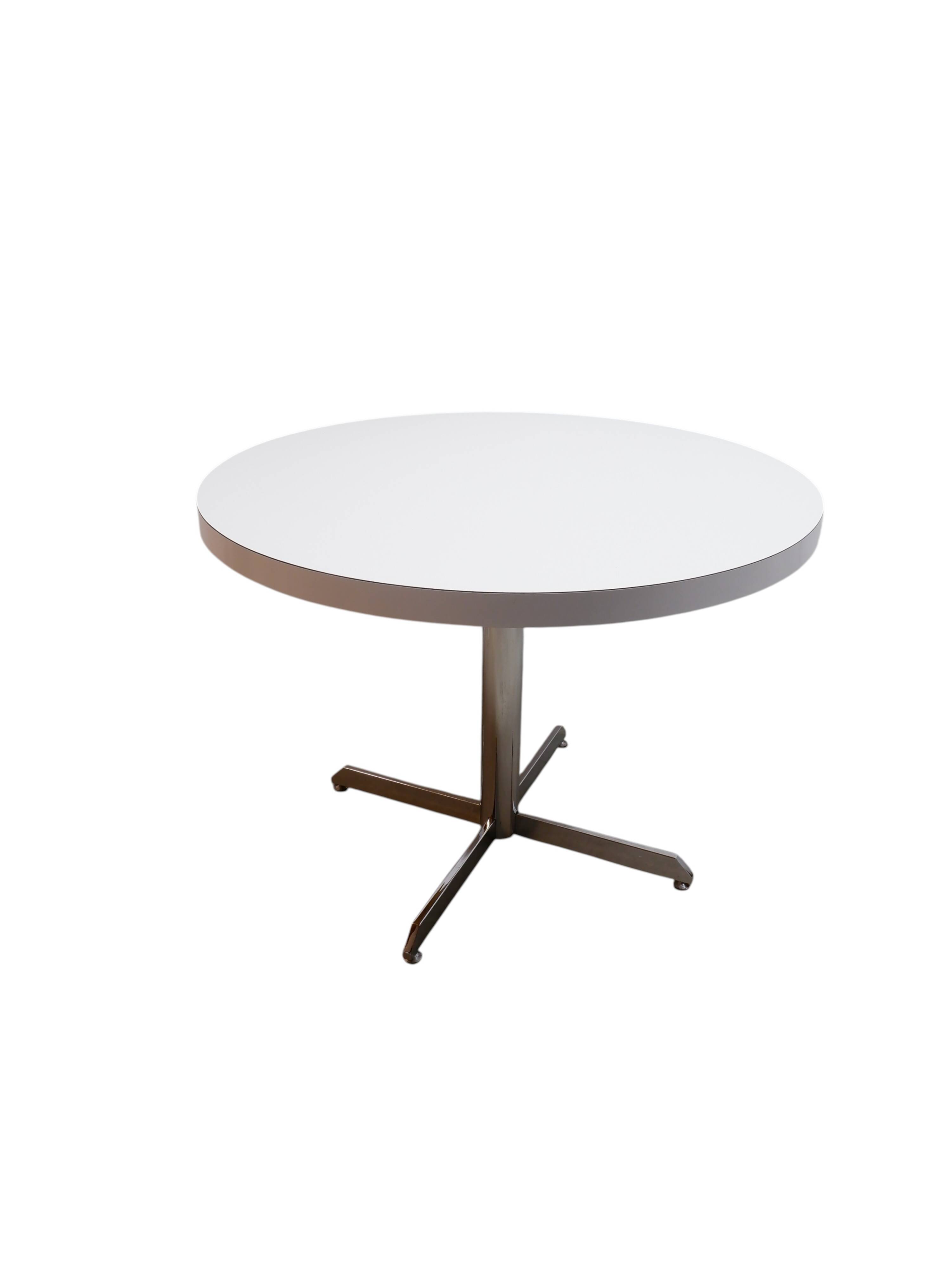 Vintage round dining table, 1980s