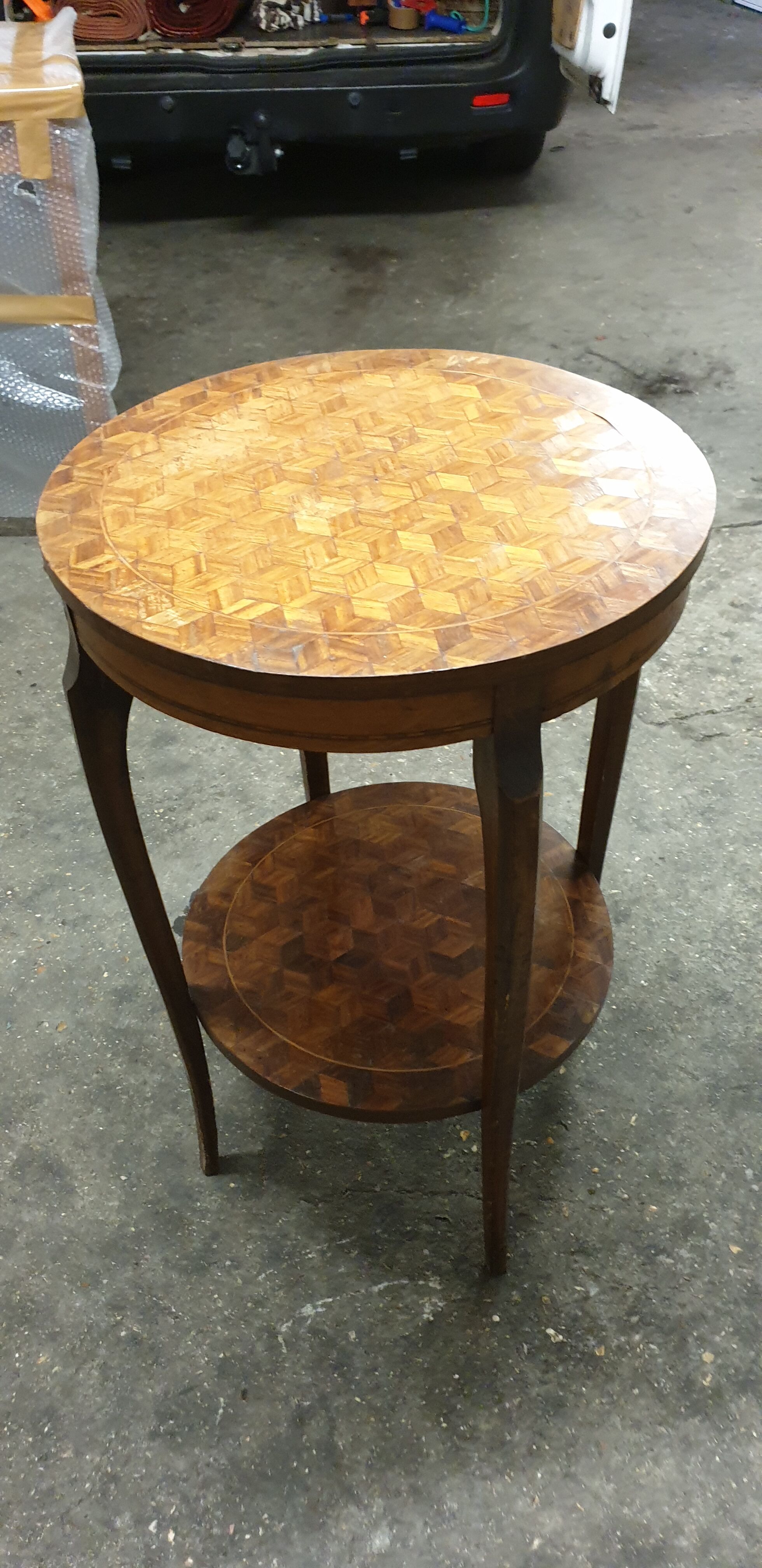 Side table louis xv in marquetry